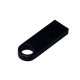 Купить USB 2.0-флешка на 512 Мбайт с мини чипом и круглым отверстием, черный с нанесением логотипа