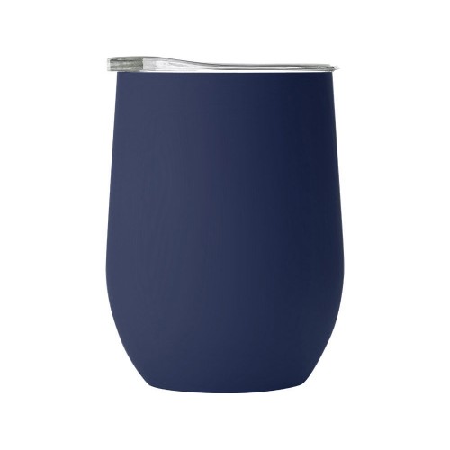 Купить Термокружка Vacuum mug C1, soft touch, 370мл, темно-синий с нанесением логотипа