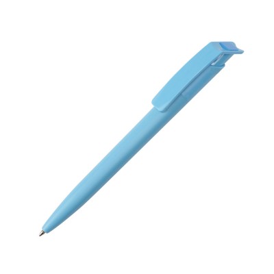 Купить Шариковая ручка из переработанного rPET материала RECYCLED PET PEN F, матовая, голубой с нанесением логотипа