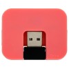 Купить USB Hub Gaia на 4 порта, розовый с нанесением логотипа