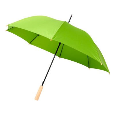 Купить 23-дюймовый автоматический зонт Alina из переработанного ПЭТ-пластика, лайм с нанесением