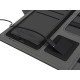 Купить Органайзер с беспроводной зарядкой 5000 mAh Powernote, темно-серый с нанесением логотипа