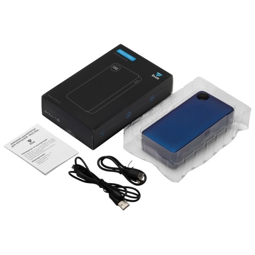 Купить Внешний аккумулятор Mild Pro c быстрой зарядкой QC/PD, 20 000 mAh, синий с нанесением логотипа