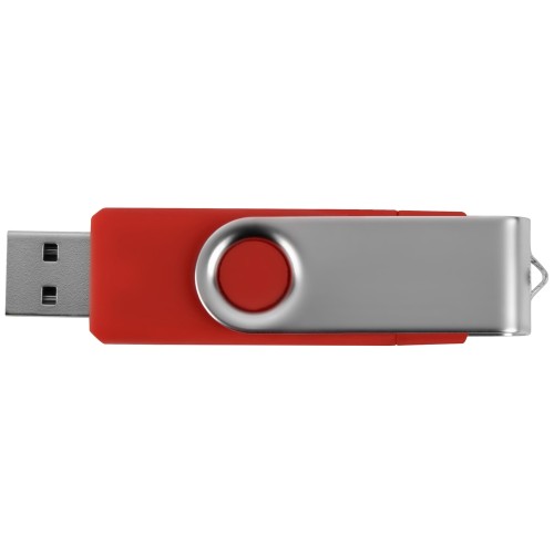 Купить USB/micro USB-флешка 2.0 на 16 Гб Квебек OTG, красный с нанесением логотипа