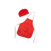 Купить Детский комплект JAMIE (фартук, шапочка), красный с нанесением логотипа