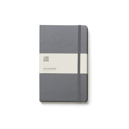 Купить Записная книжка Moleskine Classic (в линейку) в твердой обложке, Pocket (9x14см), серый с нанесением логотипа
