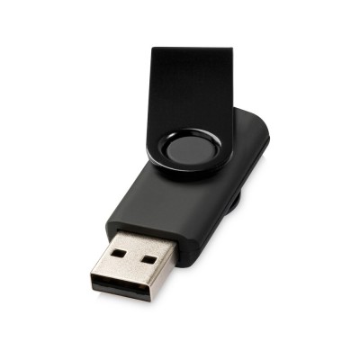 Флеш-карта Rotate Metallic USB 2.0 на 4 Gb, черный