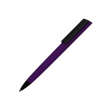 Ручка пластиковая soft-touch шариковая Taper, фиолетовый/черный