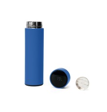 Термос FAMILY MARK LED, soft touch (Синий)