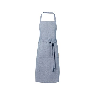 Купить Pheebs 200 g/m2 recycled cotton apron, синий с нанесением логотипа