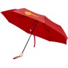 Купить Birgit, складной ветроустойчивый зонт диаметром 21 дюйм из переработанного ПЭТ, красный с нанесением логотипа