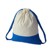 Рюкзак-мешок Cotton из хлопка 170 г, натуральный/синий