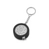 Купить Брелок-рулетка Шина, 1 м., черный/серебристый с нанесением логотипа