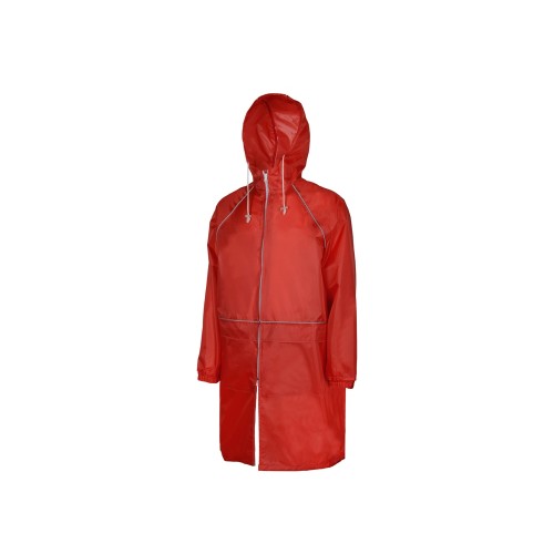 Купить Дождевик Sunshine со светоотражающими кантами, красный, размер  XL/XXL с нанесением логотипа