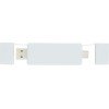 Купить Mulan Двойной USB 2.0-хаб, белый с нанесением логотипа