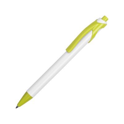 Купить Ручка шариковая Тукан, белый/салатовый с нанесением логотипа