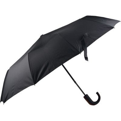 Купить Складной зонт полуавтоматический, черный с нанесением логотипа