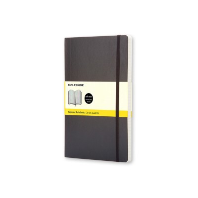 Купить Записная книжка Moleskine Classic Soft (в клетку), Large (13х21см), черный с нанесением логотипа