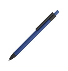 Ручка металлическая soft-touch шариковая Haptic, синий/черный
