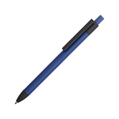 Купить Ручка металлическая soft-touch шариковая Haptic, синий/черный с нанесением логотипа