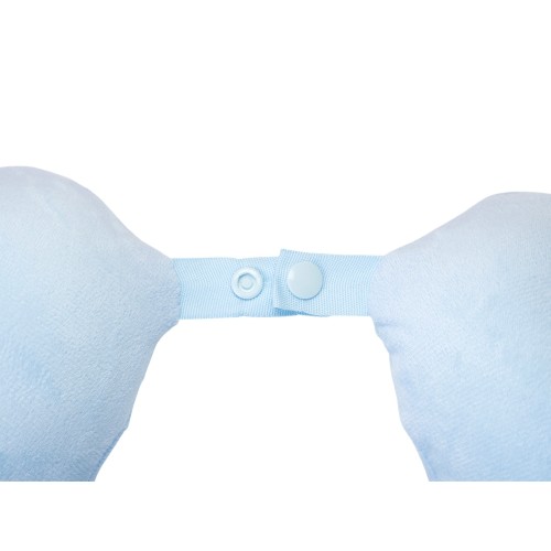 Купить Подушка Basic из микрофибры с эффектом памяти U-shape, небесно голубой NEW с нанесением логотипа