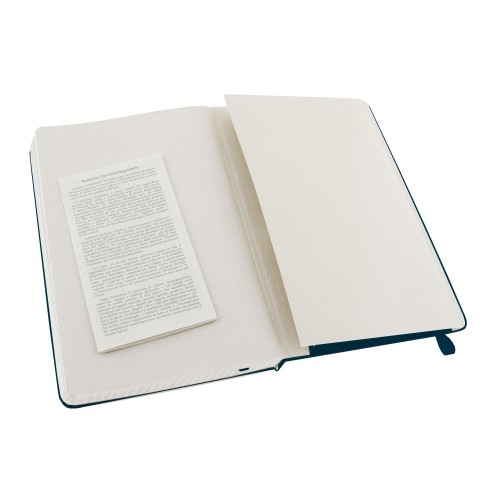 Купить Записная книжка Moleskine Classic (в клетку) в твердой обложке, Large (13х21см), голубой сапфир с нанесением логотипа