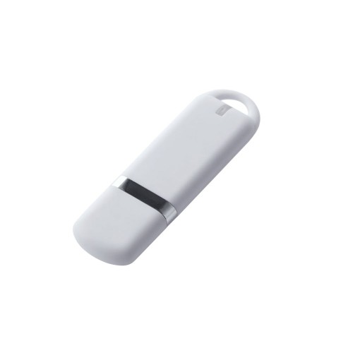 Купить USB-флешка на 64 ГБ с покрытием soft-touch, белый с нанесением логотипа