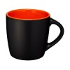 Купить Керамическая чашка Riviera, черный/оранжевый с нанесением логотипа