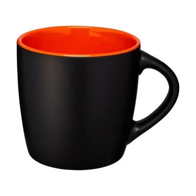 Купить Керамическая чашка Riviera, черный/оранжевый с нанесением