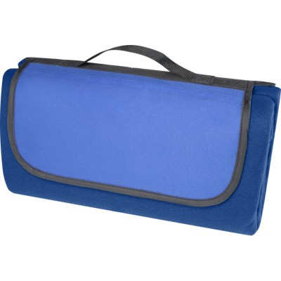Купить Покрывало для пикника Salvie из переработанной пластмассы пластика, синий с нанесением логотипа