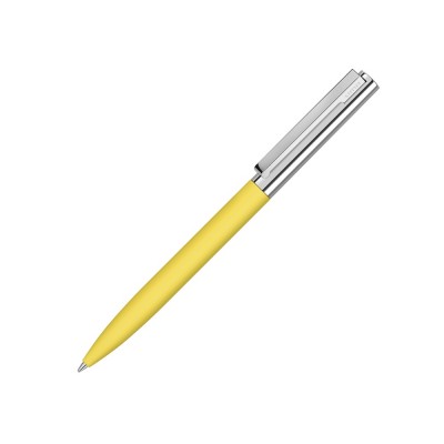 Купить Ручка металлическая шариковая Bright GUM soft-touch с зеркальной гравировкой, желтый с нанесением