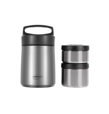 Термос с двумя контейнерами из нерж. стали тм THERMOcafe TCLB-1480SY (SS) 1,48L
