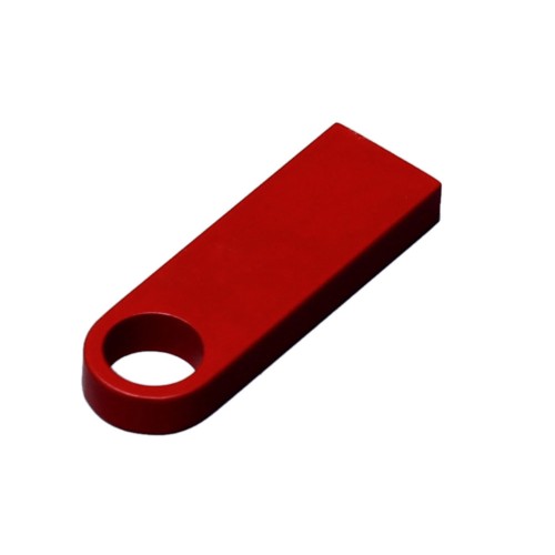 Купить USB 2.0-флешка на 32 Гб с мини чипом и круглым отверстием, красный с нанесением логотипа