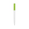 Купить Ручка пластиковая шариковая Миллениум Color CLP, белый/зеленое яблоко с нанесением логотипа