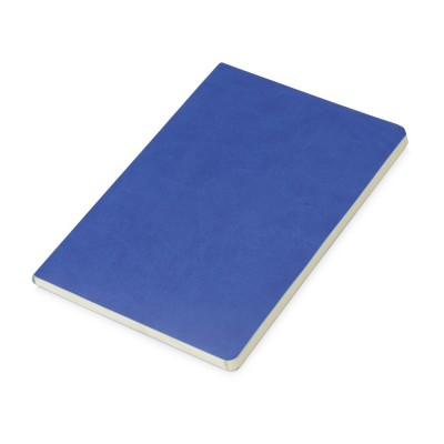 Купить Блокнот Wispy линованный в мягкой обложке, синий с нанесением