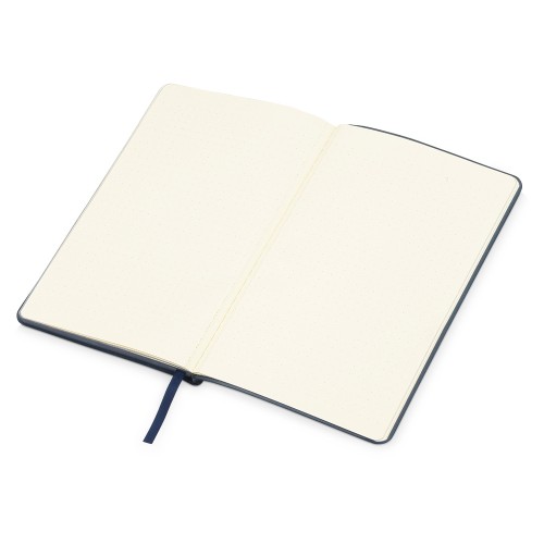 Купить Блокнот Notepeno 130x205 мм с тонированными линованными страницами, темно-синий с нанесением логотипа Купить Блокнот Notepeno 130x205 мм с тонированными линованными страницами, темно-синий с нанесением логотипа