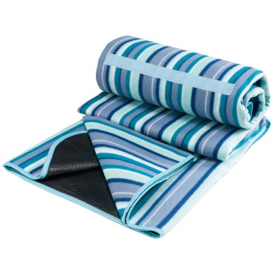 Купить Плед для пикника с подкладкой Riviera, синий с нанесением логотипа