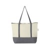 Купить Эко-сумка на молнии Repose объемом 10 л из переработанного хлопка плотностью 320 г/м2, серый яркий с нанесением логотипа