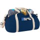 Купить Хлопковая сумка Barrel Duffel, темно-синий/бежевый с нанесением логотипа