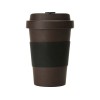 Купить Стакан из кофе с силиконовой манжетой Latte, коричневый с нанесением логотипа