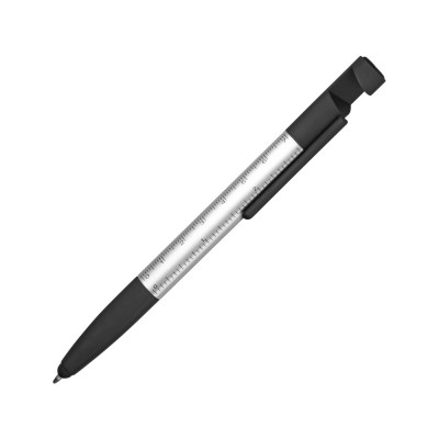 Купить Ручка-стилус металлическая шариковая многофункциональная (6 функций) Multy, серебристый с нанесением