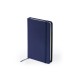 Купить Блокнот А6 CORAL в твердой обложке из кожзама, темно-синий с нанесением логотипа