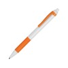 Купить Ручка пластиковая шариковая Centric, белый/оранжевый с нанесением логотипа