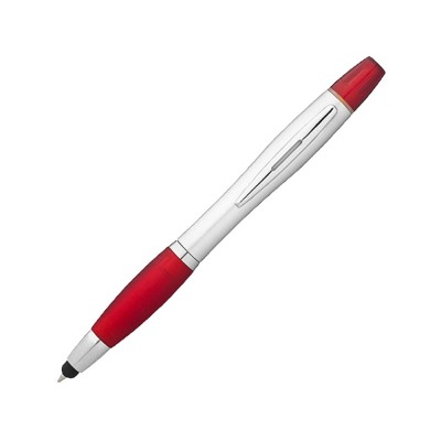 Купить Ручка-стилус Nash с маркером, красный/серебристый с нанесением