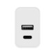 Купить Сетевое зарядное устройство c выходами USB-A и USB-C Recharger, 10 Вт, белый с нанесением логотипа