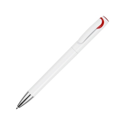 Купить Ручка шариковая Локи, белый/красный с нанесением