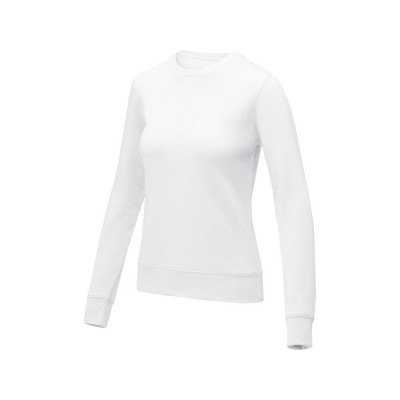 Купить Женский свитер Zenon с круглым вырезом, белый с нанесением логотипа