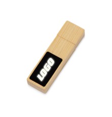 USB 2.0- флешка на 32 Гб c подсветкой логотипа Bamboo LED