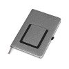 Купить Блокнот Pocket 140*205 мм с карманом для телефона, серый с нанесением логотипа