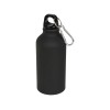 Купить Матовая спортивная бутылка Oregon с карабином и объемом 400 мл, черный с нанесением логотипа